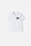 CAMISETA TIPO POLO DE LITTLEMIC BLANCO PARA NIÑO 2T A 5T