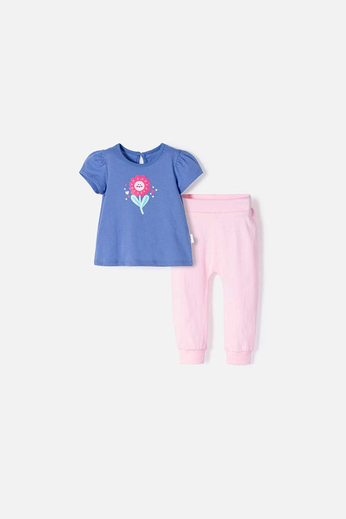 LITTLEMIC MULTICOLOR PRINTED SET ON FRONT FOR BABY GIRL