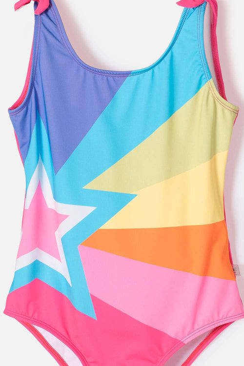 THE POWERPUFF GIRLS MULTICOLOR SLEEVELESS SWIMSUIT FOR GIRL