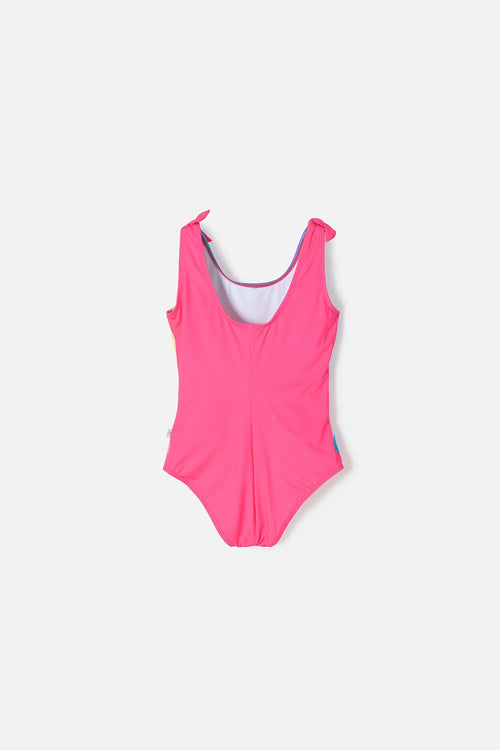 THE POWERPUFF GIRLS MULTICOLOR SLEEVELESS SWIMSUIT FOR GIRL