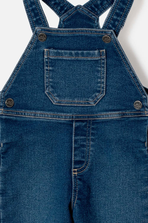 LITTLEMIC BLUE DENIM OVERALL FOR BABY UNISEX