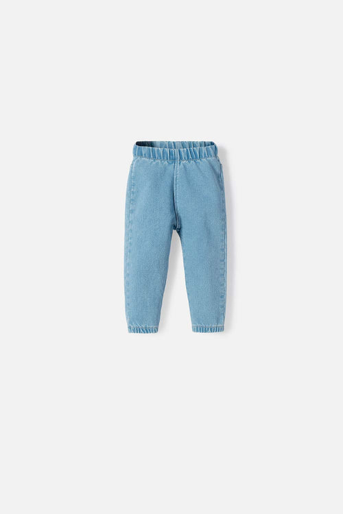LITTLEMIC JOGGER ELASTIC WAIST BLUE FOR BABY GIRL