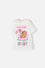 CAMISETA DE CAPIBARA MARFIL ESTAMPADA EN FRENTE PARA NIÑA