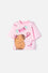 CAMISETA DE CAPIBARA ROSA PASTEL MANGA CORTA PARA NIÑA