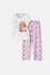 PIJAMA DE CAPIBARA LILA Y BLANCA DE PANTALÓN LARGO PARA NIÑA