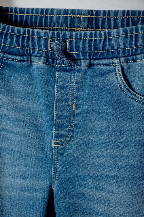 BLUE DRAWSTRING JOGGERS FOR BOYS