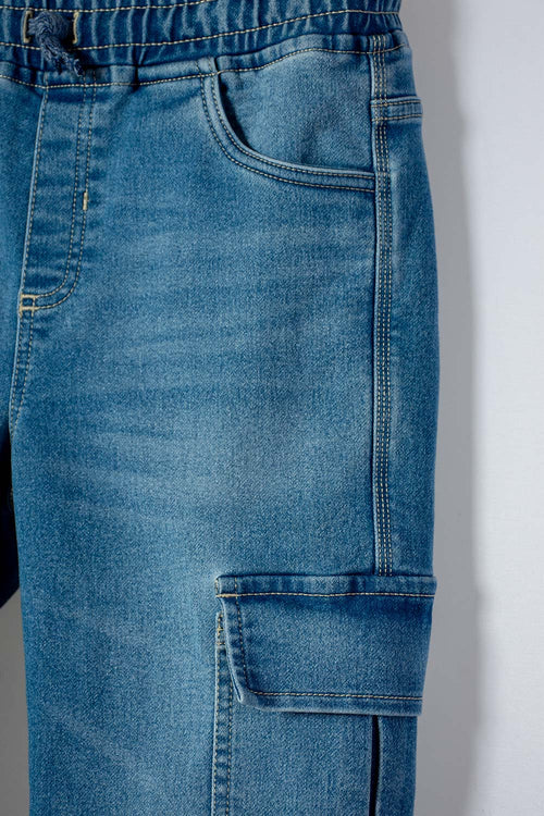 BLUE DRAWSTRING JOGGERS FOR BOYS
