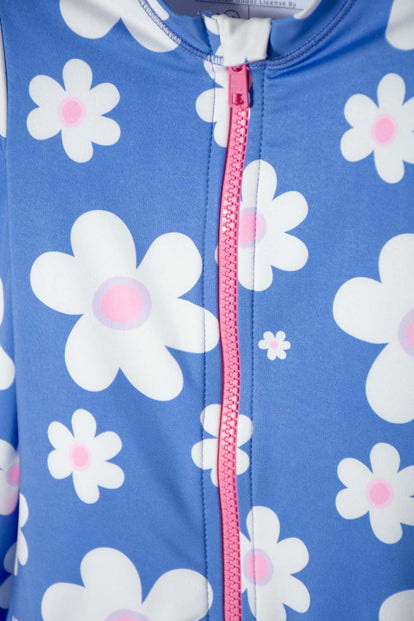 VESTIDO DE BAÑO DE LITTLEMIC MANGA LARGA MULTICOLOR PARA NIÑA 2T A 6T