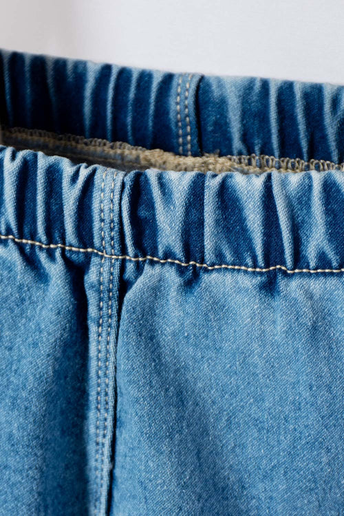 LITTLEMIC JOGGER ELASTIC WAIST BLUE FOR BABY GIRL
