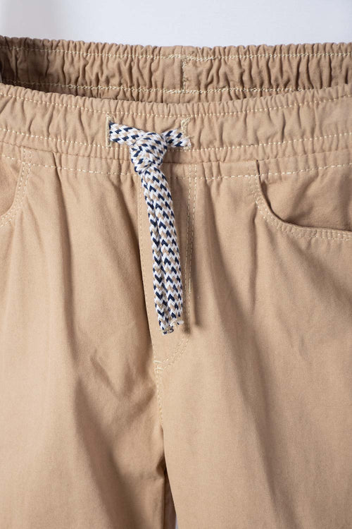 LITTLEMIC KHAKI DRAWSTRING JOGGERS FOR BOYS 2T TO 5T