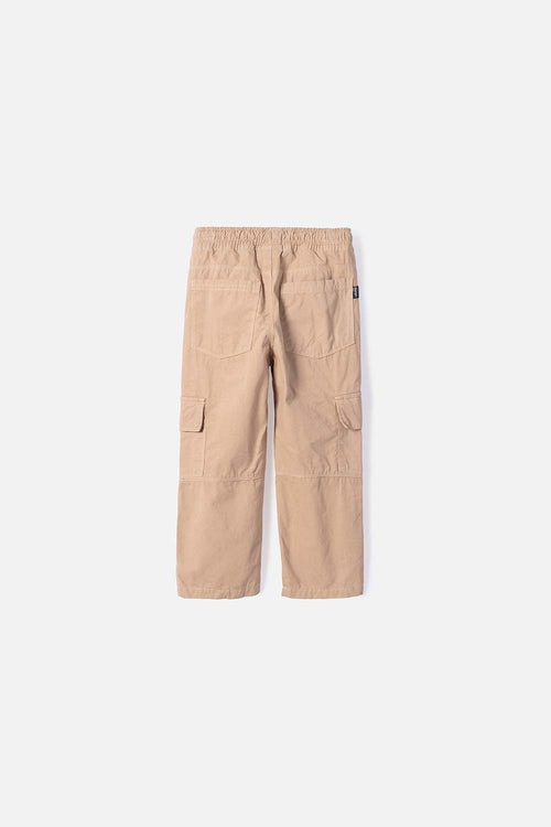 LITTLEMIC KHAKI DRAWSTRING JOGGERS FOR BOYS 2T TO 5T