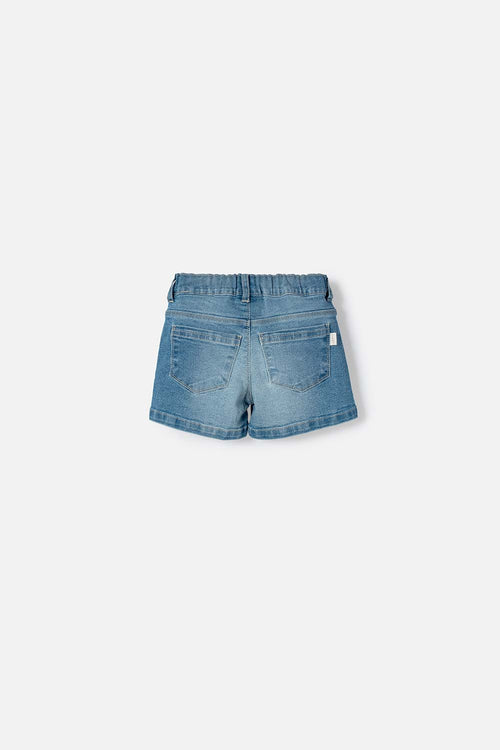 LITTLEMIC SHORTS WITH POCKETS BLUE FOR GIRLS 2T TO 5T