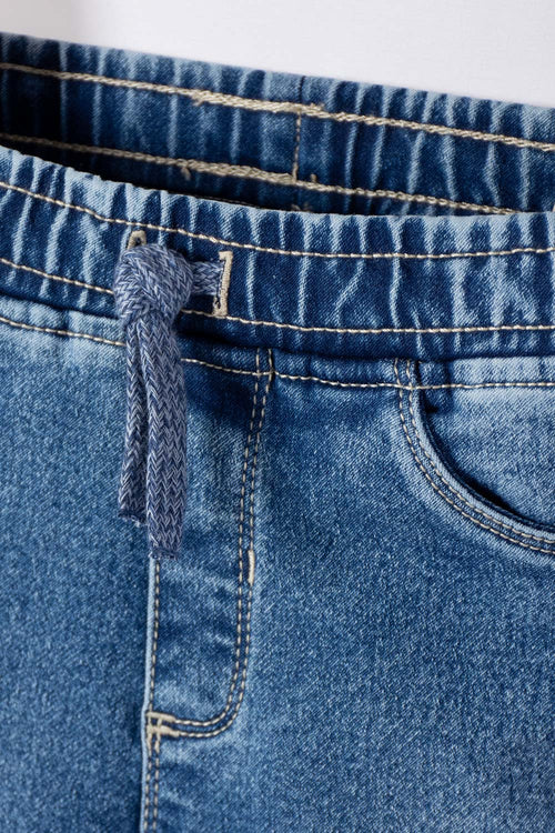 LITTLEMIC BLUE DRAWSTRING JOGGERS FOR BOYS 2T TO 5T