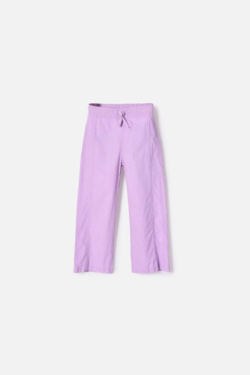 LITTLEMIC JOGGER WITH LILAC DRAWSTRING FOR GIRLS 2T TO 5T