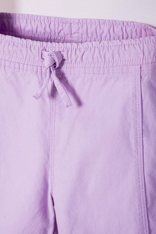 LITTLEMIC JOGGER WITH LILAC DRAWSTRING FOR GIRLS 2T TO 5T