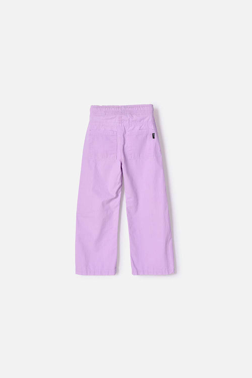 LITTLEMIC JOGGER WITH LILAC DRAWSTRING FOR GIRLS 2T TO 5T