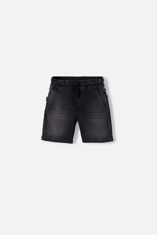 LITTLEMIC BERMUDA SHORTS WITH BLACK DRAWSTRING FOR BOYS 2T TO 5T