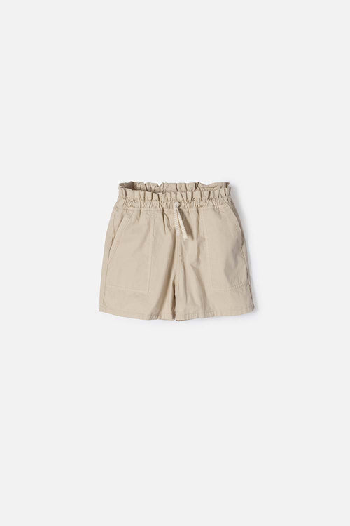 GIRLS' KHAKI DRAWCORD SHORTS