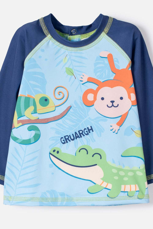 LITTLEMIC MULTICOLOR BABY BOY SWIMSUIT SET