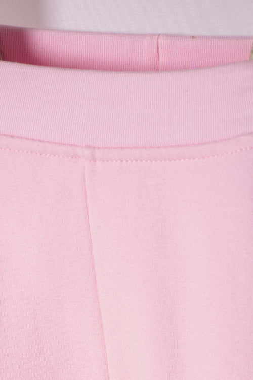 LITTLEMIC PINK ELASTIC WAIST JOGGERS FOR BABY GIRL