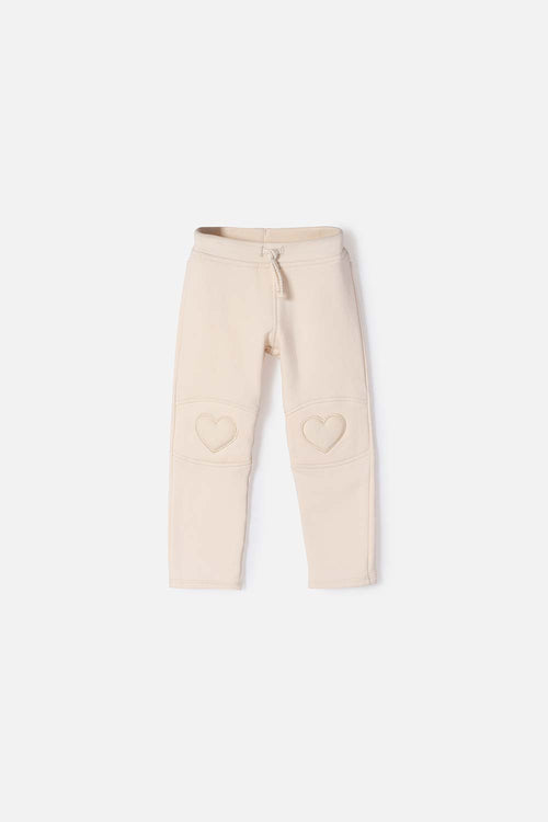 LITTLEMIC JOGGERS WITH ALMOND DRAWSTRING FOR GIRLS 2T TO 5T