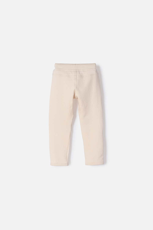 LITTLEMIC JOGGERS WITH ALMOND DRAWSTRING FOR GIRLS 2T TO 5T