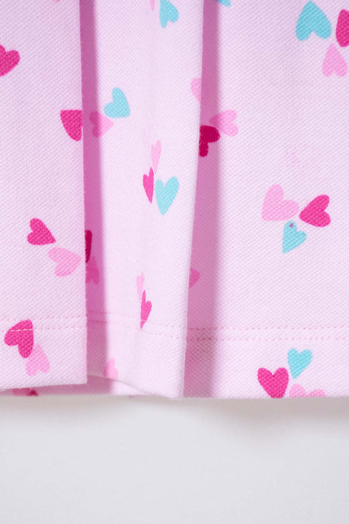 LITTLEMIC GIRLS' PINK SHORT-SLEEVE DRESS 2T TO 5T
