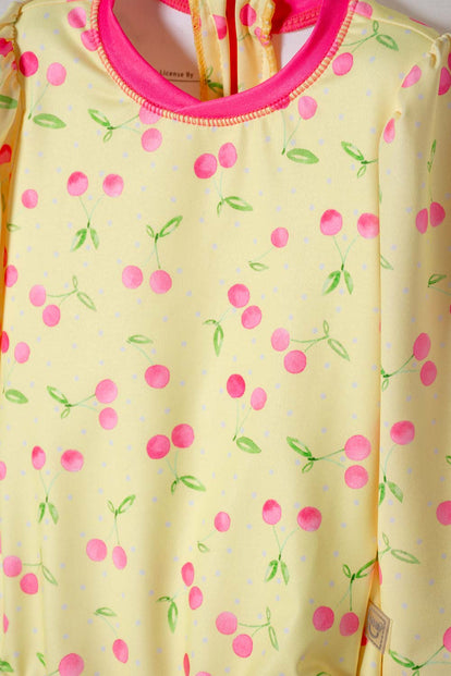 VESTIDO DE BAÑO DE LITTLEMIC CON GORRO MULTICOLOR PARA BEBÉ NIÑA