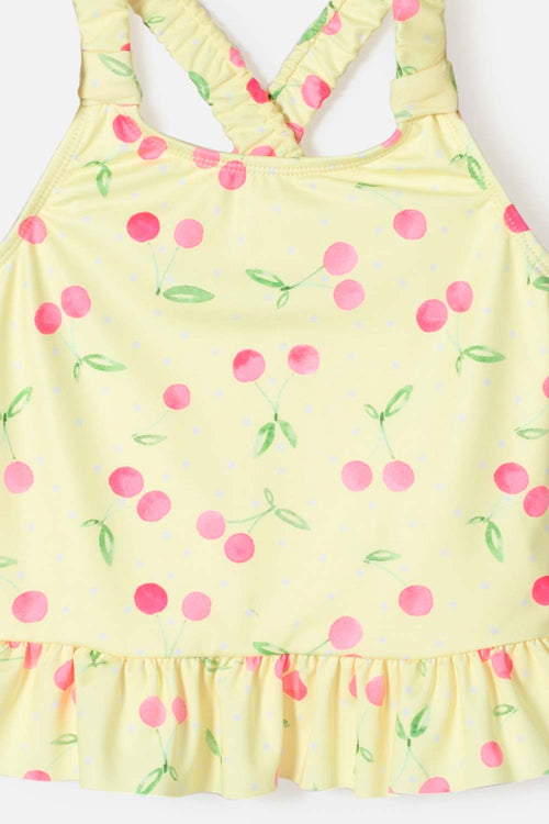 LITTLEMIC SLEEVELESS SWIMSUIT FOR GIRLS 2T TO 5T