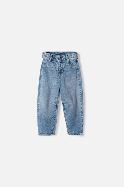 JEAN DE LITTLEMIC CON BOLSILLOS AZUL PARA NIÑA 2T A 6T