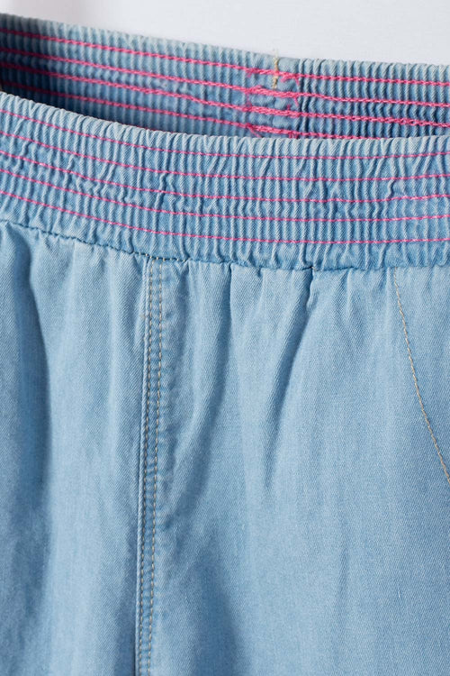 LITTLEMIC WIDE LEG BLUE JOGGERS FOR GIRLS 2T TO 6T