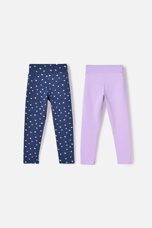 PACK X2 LITTLEMIC MULTICOLOR GIRLS' LEGGINGS 2T TO 5T