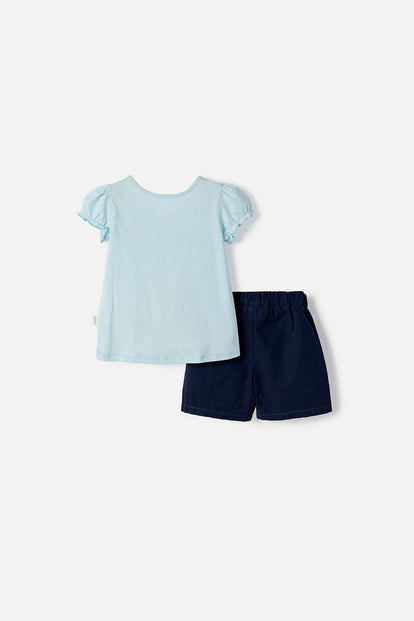 CONJUNTO DE LITTLEMIC CON SHORT MULTICOLOR PARA NIÑA 2T A 6T