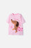CAMISETA DE MIC MANGA CORTA ROSADO PARA NIÑA