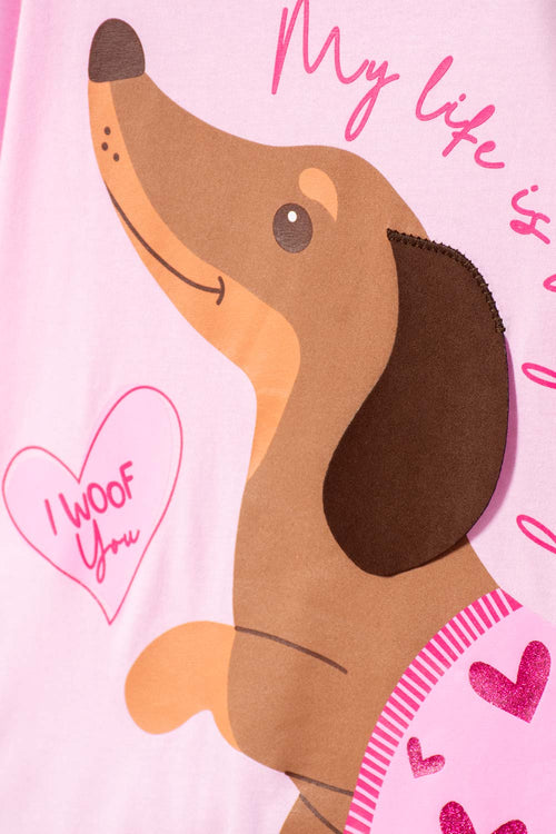 GIRL'S PINK SHORT SLEEVE T-SHIRT
