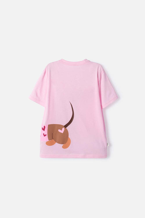 GIRL'S PINK SHORT SLEEVE T-SHIRT