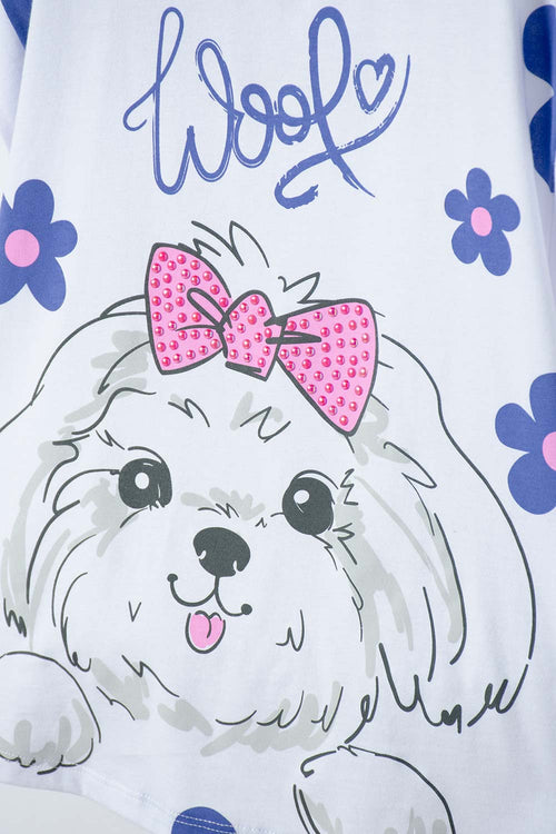 CAMISETA DE MIC MANGA CORTA BLANCO PARA NIÑA