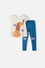 LITTLEMIC MULTICOLOR LONG PANT SET FOR GIRLS 2T TO 6T