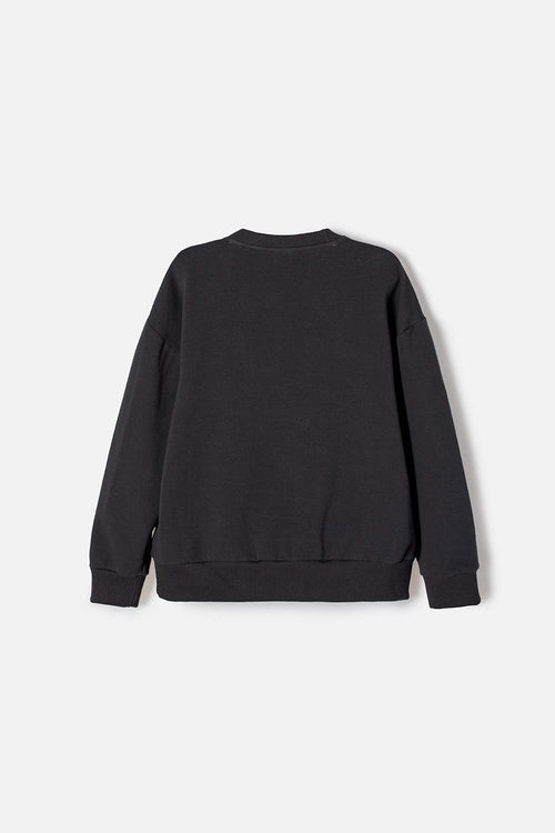 BOY'S GREY CREW NECK SWEATSHIRT