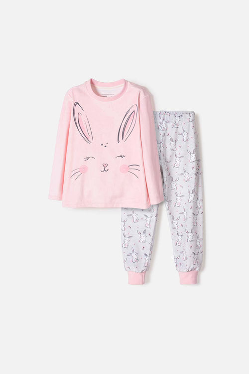 LITTLEMIC GIRLS' MULTICOLOR LONG PAJAMA SET 2T TO 6T