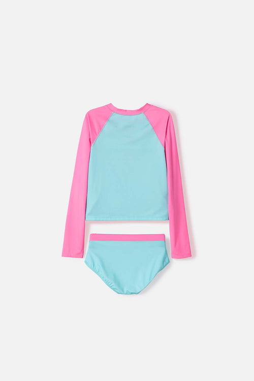 GIRLS' MULTICOLOR MIC BATHING SUIT