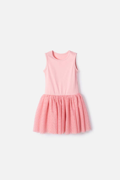 VESTIDO DE LITTLEMIC CON TULL MULTICOLOR PARA NIÑA 2T A 6T