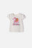CAMISETA LITTLEMIC MANGA CORTA MARFIL PARA NIÑA 2T A 6T