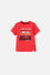 CAMISETA DE CARS CUELLO REDONDO ROJA PARA NIÑO DE 2T A 5T