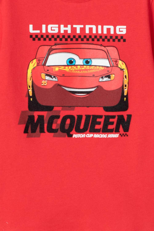 CARS ROUND NECK RED T-SHIRT FOR BOYS SIZES 2T TO 5T