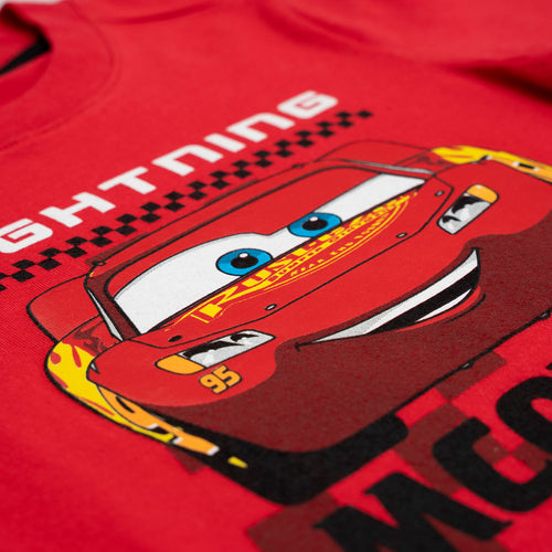 CARS ROUND NECK RED T-SHIRT FOR BOYS SIZES 2T TO 5T