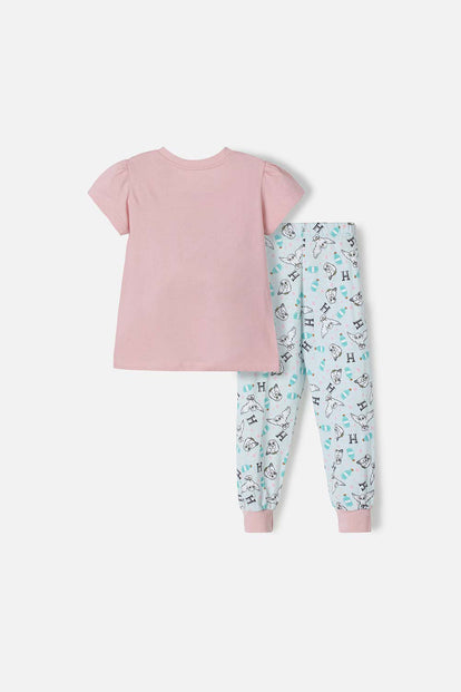 PIJAMA DE HARRY POTTER CON PANTALÓN LARGO AZUL PARA NIÑA 2T A 5T