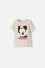 CAMISETA DE MICKEY MOUSE MANGA CORTA BEIGE PARA NIÑO 2T A 5T