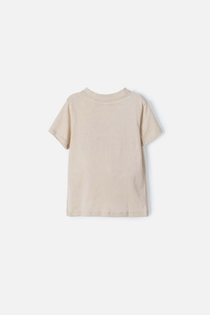 CAMISETA DE MICKEY MOUSE MANGA CORTA BEIGE PARA NIÑO 2T A 5T