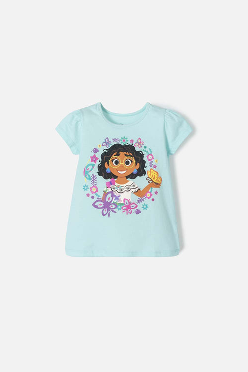 ENCHANTO SHORT-SLEEVED T-SHIRT TEAL FOR GIRLS 2T TO 5T